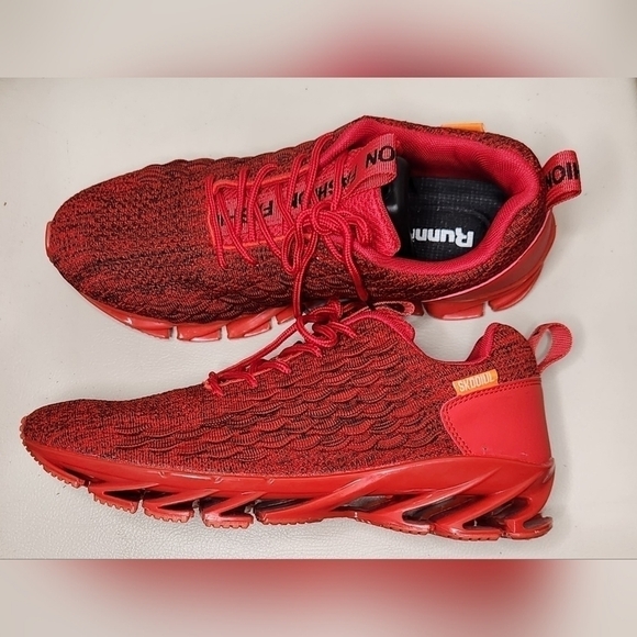 Running men's shoes in red, very comfortable - Picture 3 of 8